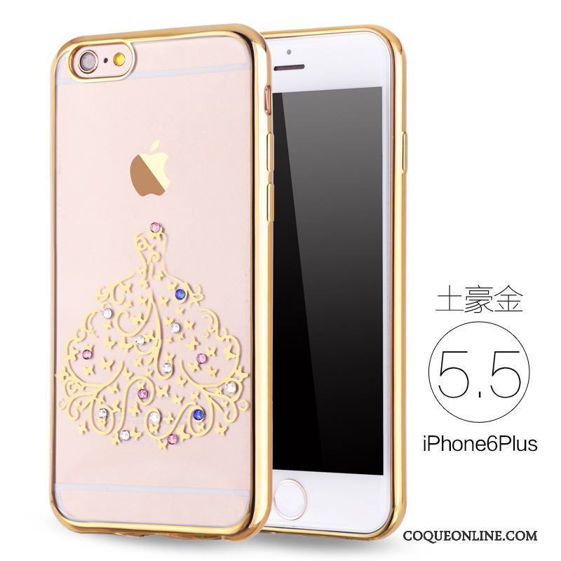 iPhone 6/6s Plus Fluide Doux Luxe Strass Silicone Coque De Téléphone Incassable