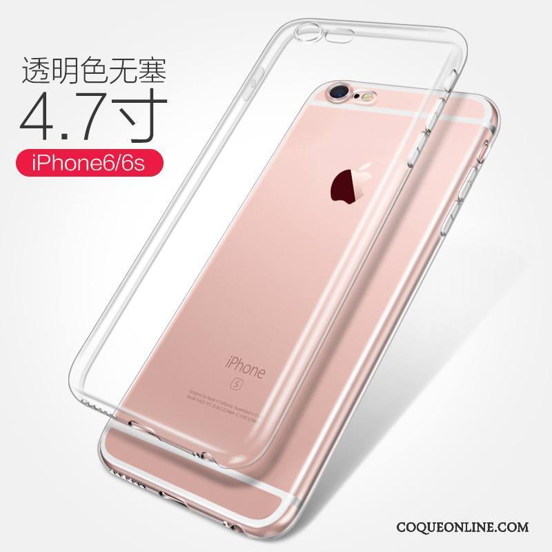 iPhone 6/6s Plus Incassable Étui Silicone Fluide Doux Protection Rose Coque De Téléphone