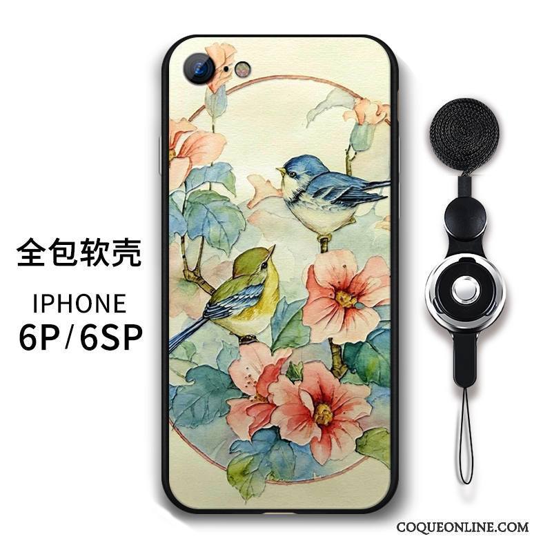 iPhone 6/6s Plus Jupe Double Téléphone Portable Protection Coque Style Chinois Vintage De Téléphone