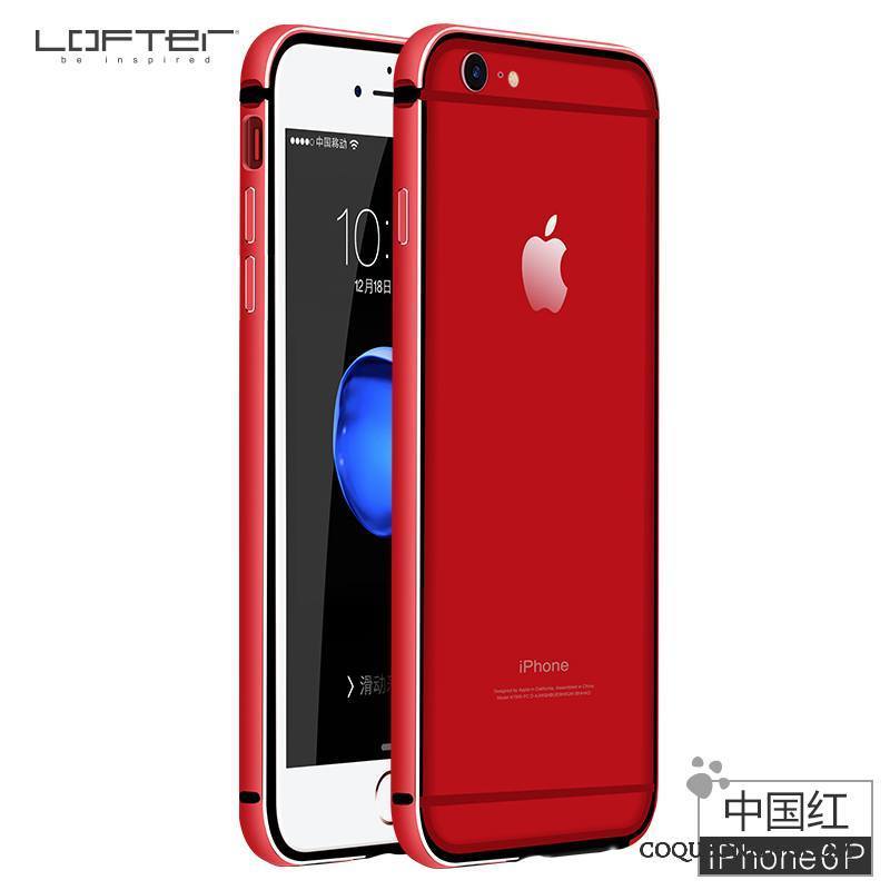iPhone 6/6s Plus Métal Coque De Téléphone Argent Border Créatif Silicone Personnalité