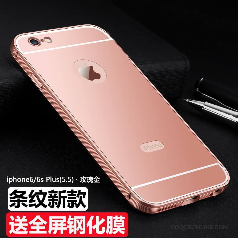 iPhone 6/6s Plus Nouveau Protection Métal Incassable Or Rose Étui Coque De Téléphone