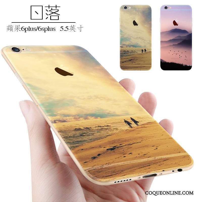 iPhone 6/6s Plus Nouveau Silicone Fluide Doux Tendance Coque De Téléphone Étui Créatif