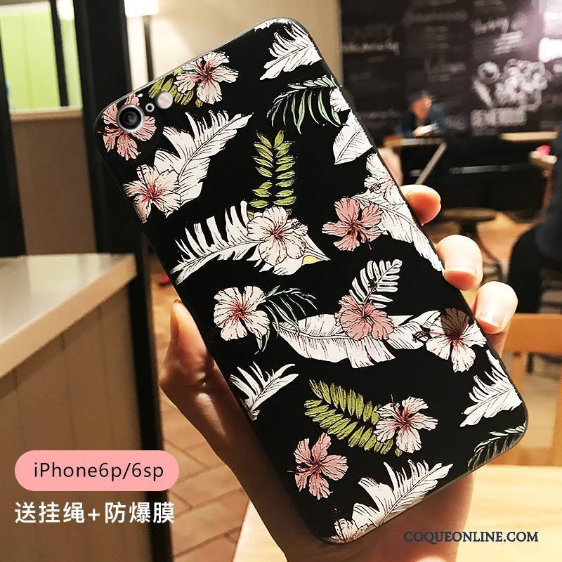 iPhone 6/6s Plus Oiseau Noir Ornements Suspendus Coque De Téléphone Tout Compris Personnalité Tendance