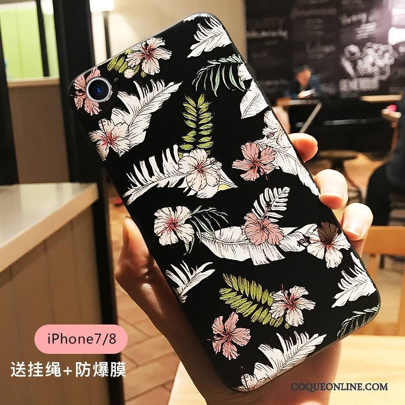 iPhone 6/6s Plus Oiseau Noir Ornements Suspendus Coque De Téléphone Tout Compris Personnalité Tendance