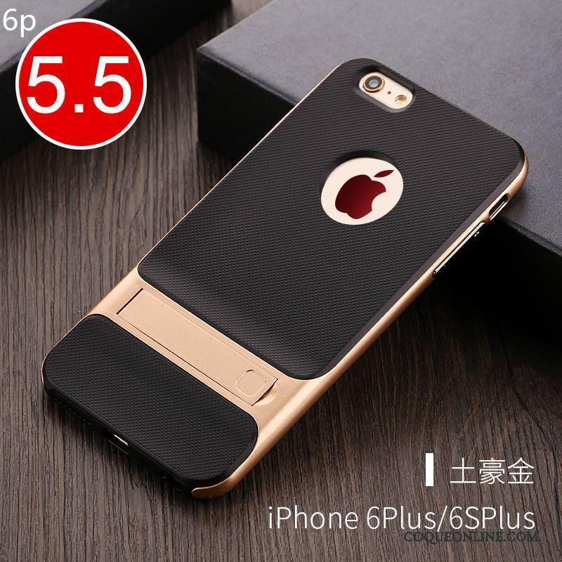 iPhone 6/6s Plus Or Rose Support Coque De Téléphone Protection Incassable Transparent Silicone