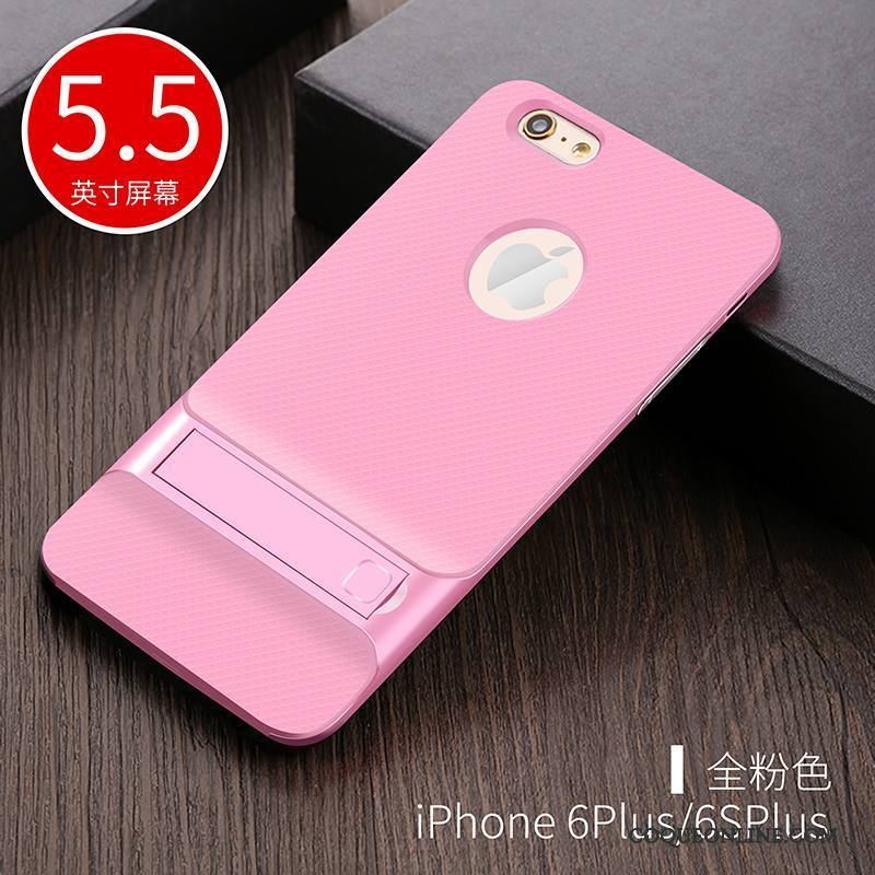 iPhone 6/6s Plus Or Rose Support Coque De Téléphone Protection Incassable Transparent Silicone