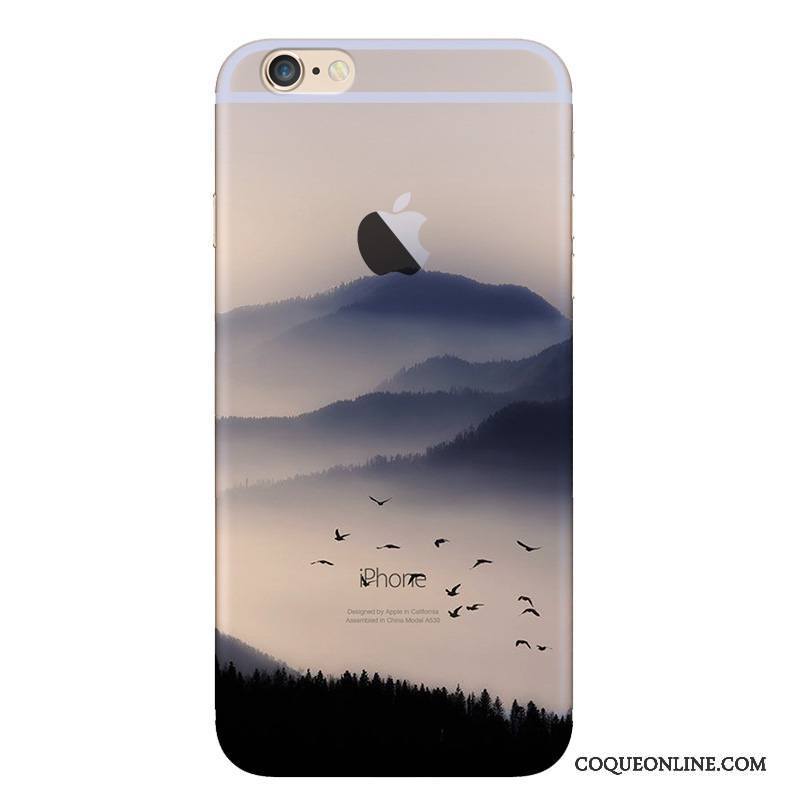 iPhone 6/6s Plus Personnalité Tendance Tout Compris Silicone Paysage Incassable Coque De Téléphone