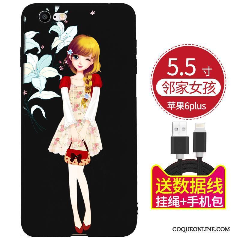 iPhone 6/6s Plus Protection Coque De Téléphone Incassable Noir Rouge Étui Silicone