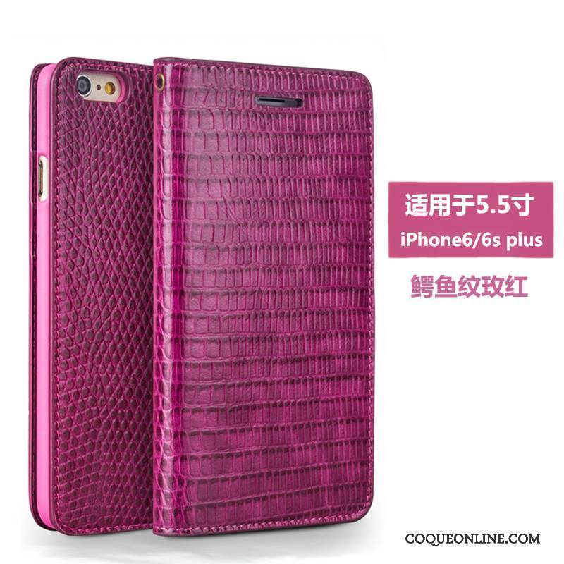 iPhone 6/6s Plus Protection Coque De Téléphone Étui En Cuir Violet Téléphone Portable Housse