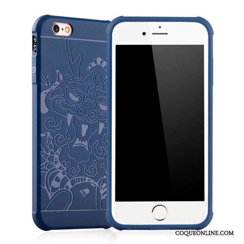 iPhone 6/6s Plus Protection Incassable Bleu Coque De Téléphone Fluide Doux Étui Tendance