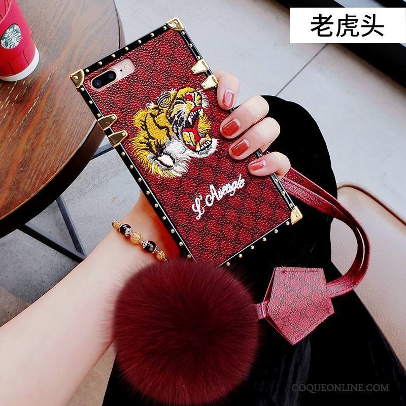 iPhone 6/6s Plus Rouge Fluide Doux Tout Compris Personnalité Créatif Coque De Téléphone Pompon