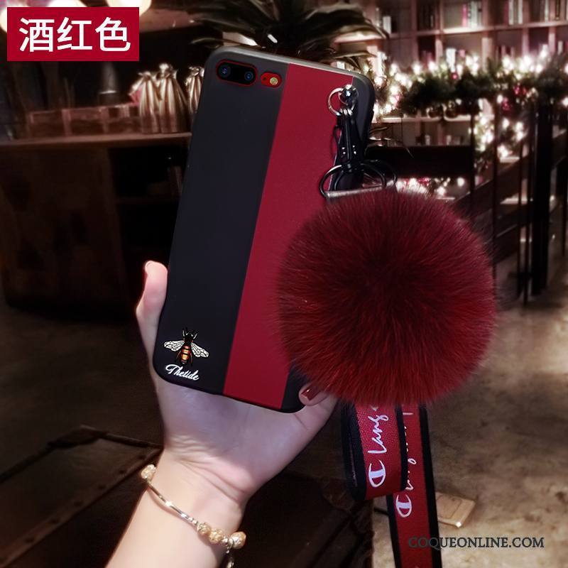 iPhone 6/6s Plus Rouge Peluche Incassable Coque De Téléphone Élégant Tout Compris Étui