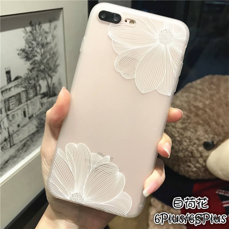 iPhone 6/6s Plus Simple Coque De Téléphone Étui Tendance Blanc Nouveau Fluide Doux