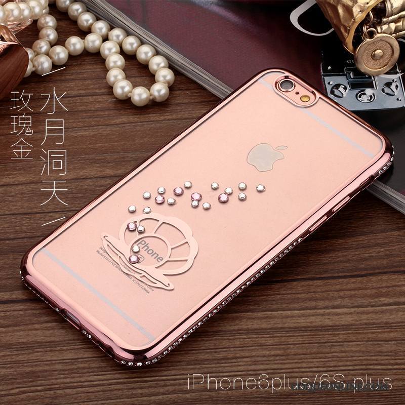 iPhone 6/6s Plus Strass Coque De Téléphone Tendance Ornements Suspendus Or Rose