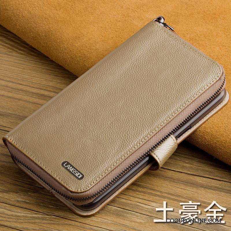 iPhone 6/6s Plus Tout Compris Étui Portefeuille Incassable Protection Coque De Téléphone Cuir Véritable