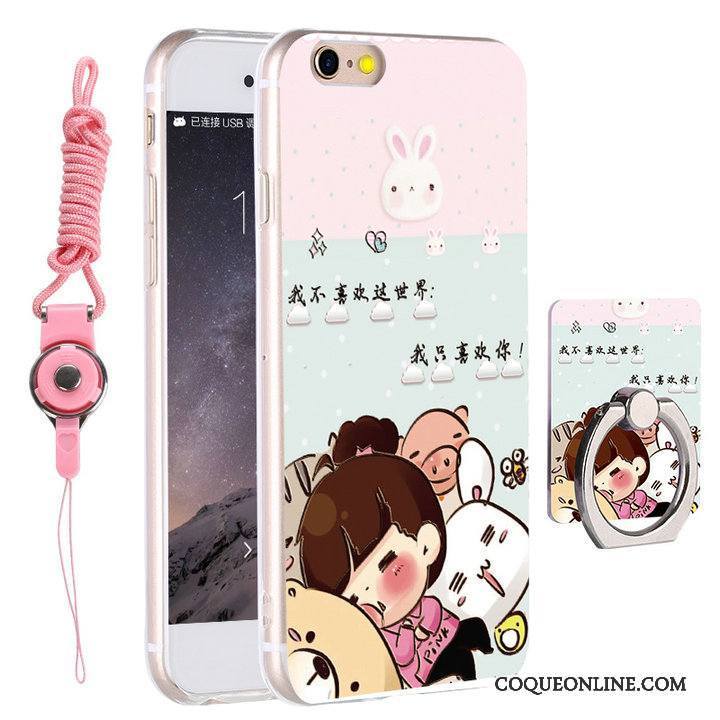 iPhone 6/6s Plus Tout Compris Étui Rose Fluide Doux Coque De Téléphone Incassable Silicone