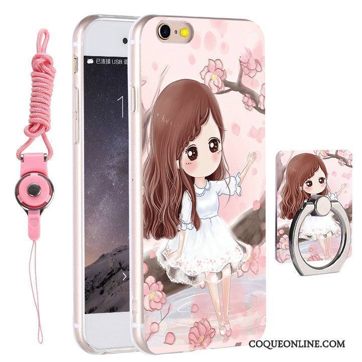 iPhone 6/6s Plus Tout Compris Étui Rose Fluide Doux Coque De Téléphone Incassable Silicone