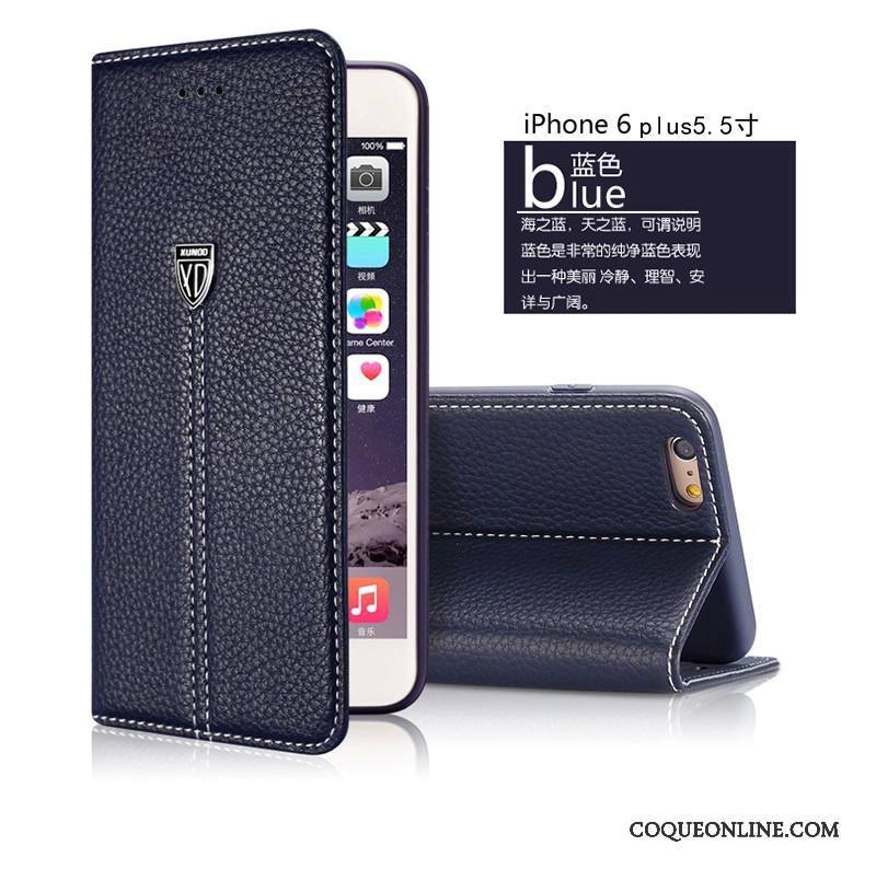 iPhone 6/6s Plus Étui Cuir Véritable Protection Coque De Téléphone Étui En Cuir