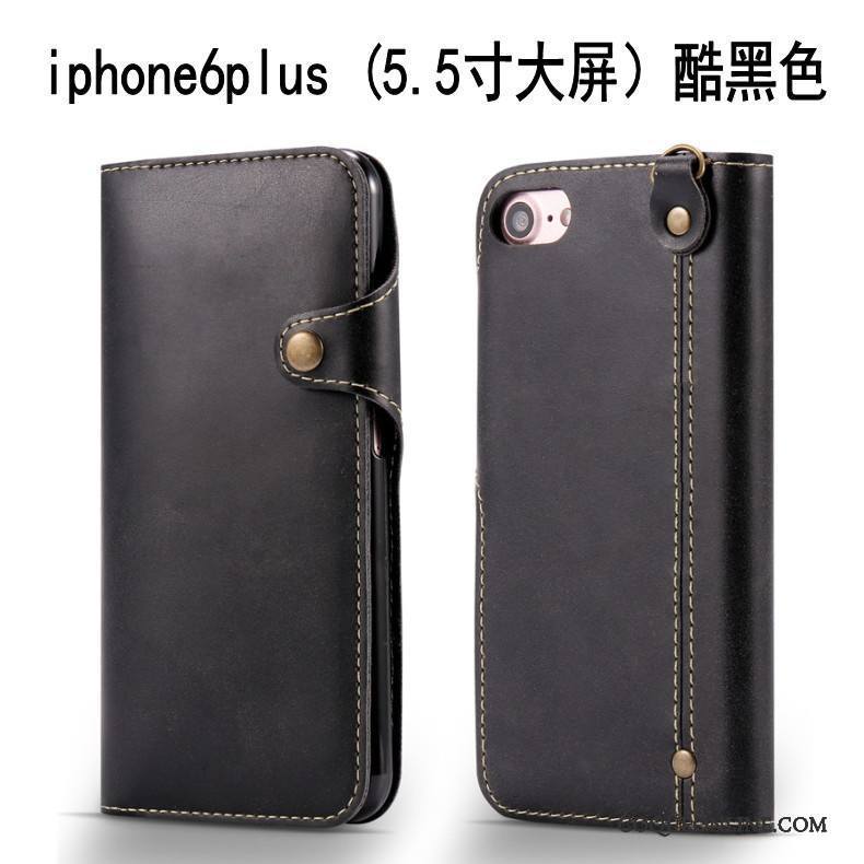 iPhone 6/6s Plus Étui En Cuir Coque De Téléphone Protection Incassable Housse Clair Fluide Doux