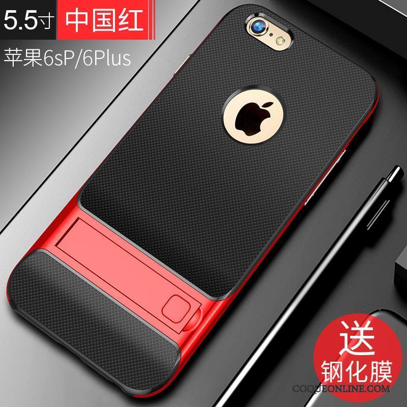 iPhone 6/6s Plus Étui Tendance Coque De Téléphone Rouge Incassable Protection Tout Compris
