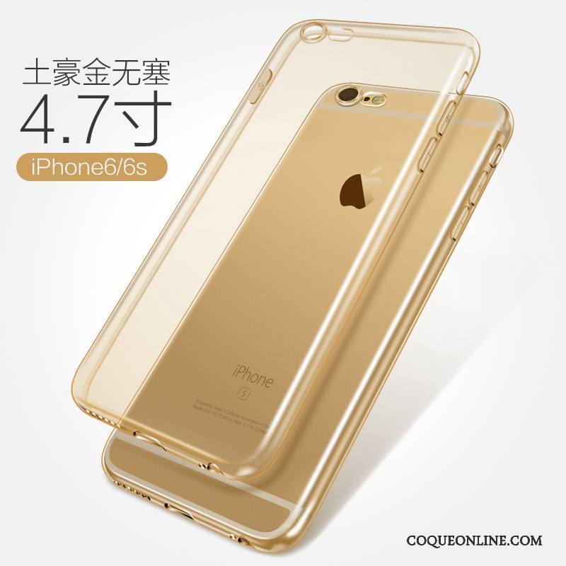 iPhone 6/6s Protection Rose Coque De Téléphone Incassable Étui Fluide Doux Transparent
