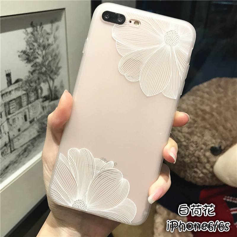 iPhone 6/6s Silicone Simple Nouveau Tendance Coque De Téléphone Délavé En Daim Rose