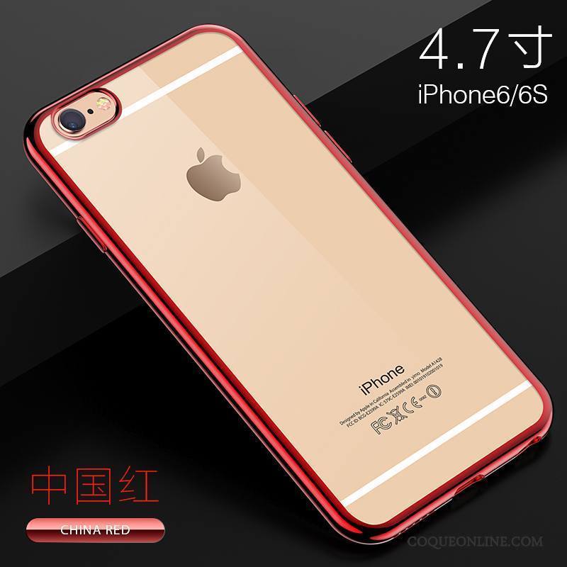 iPhone 6/6s Silicone Étui Incassable Transparent Tout Compris Coque De Téléphone Or Rose