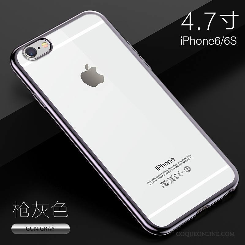 iPhone 6/6s Silicone Étui Incassable Transparent Tout Compris Coque De Téléphone Or Rose