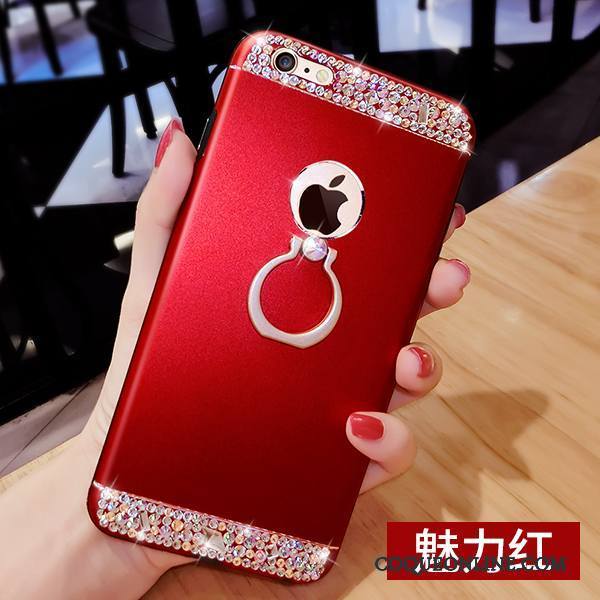 iPhone 6/6s Support Coque De Téléphone Strass Luxe Anneau Rouge Incassable