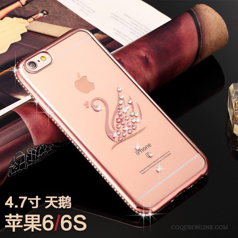 iPhone 6/6s Tout Compris Marque De Tendance Ornements Suspendus Coque De Téléphone Fluide Doux Strass Silicone