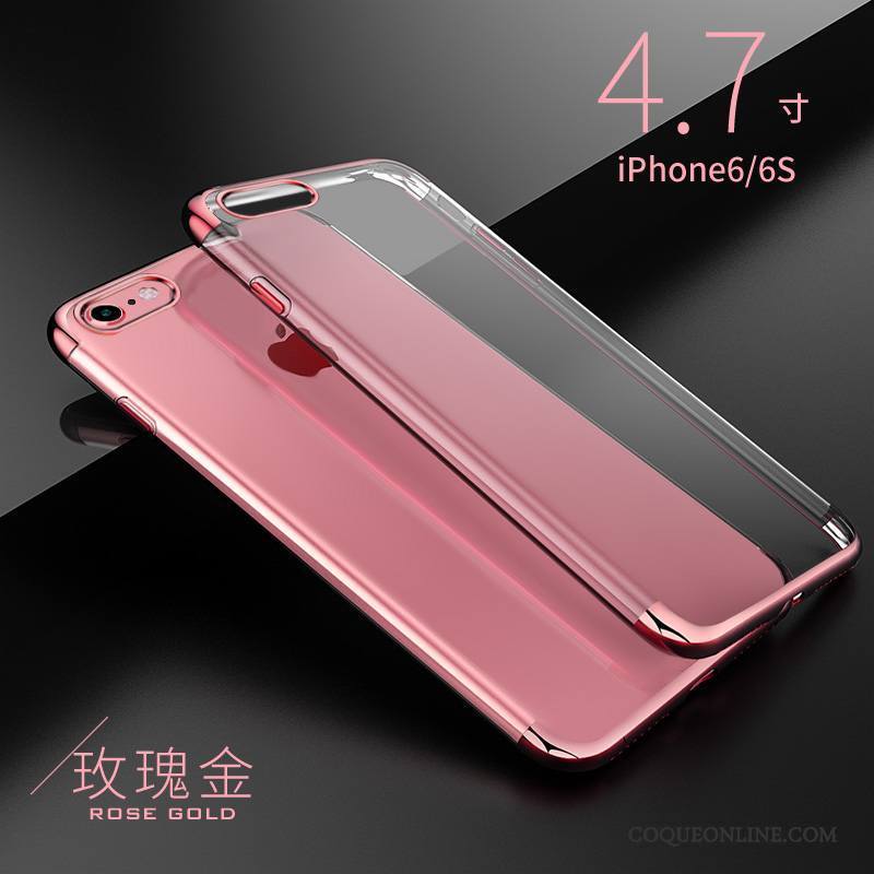 iPhone 6/6s Tout Compris Placage Silicone Coque De Téléphone Or Fluide Doux