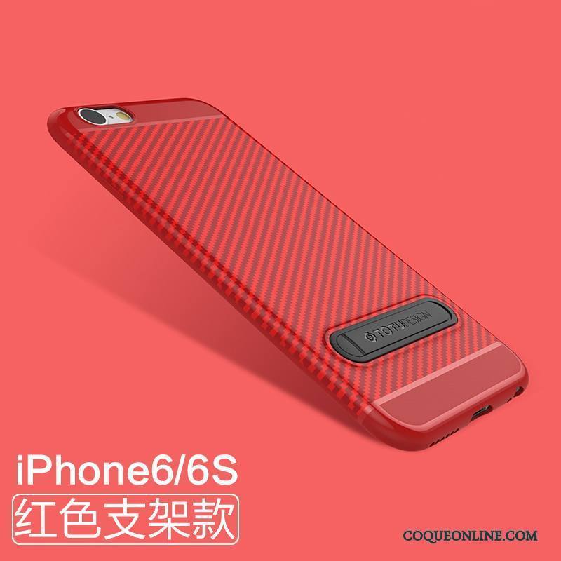 iPhone 6/6s Très Mince Silicone Tout Compris Fluide Doux Support Noir Coque
