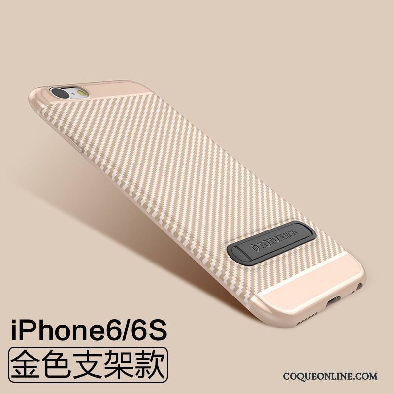 iPhone 6/6s Très Mince Silicone Tout Compris Fluide Doux Support Noir Coque