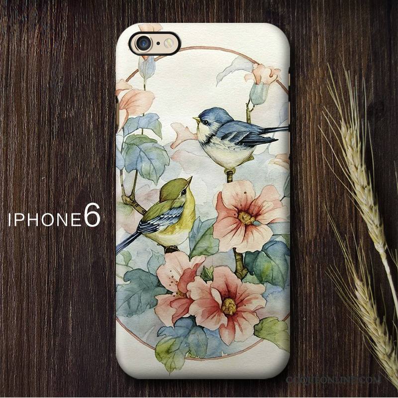 iPhone 6/6s Téléphone Portable Coque De Téléphone Bleu Jupe Double Vintage Protection Style Chinois