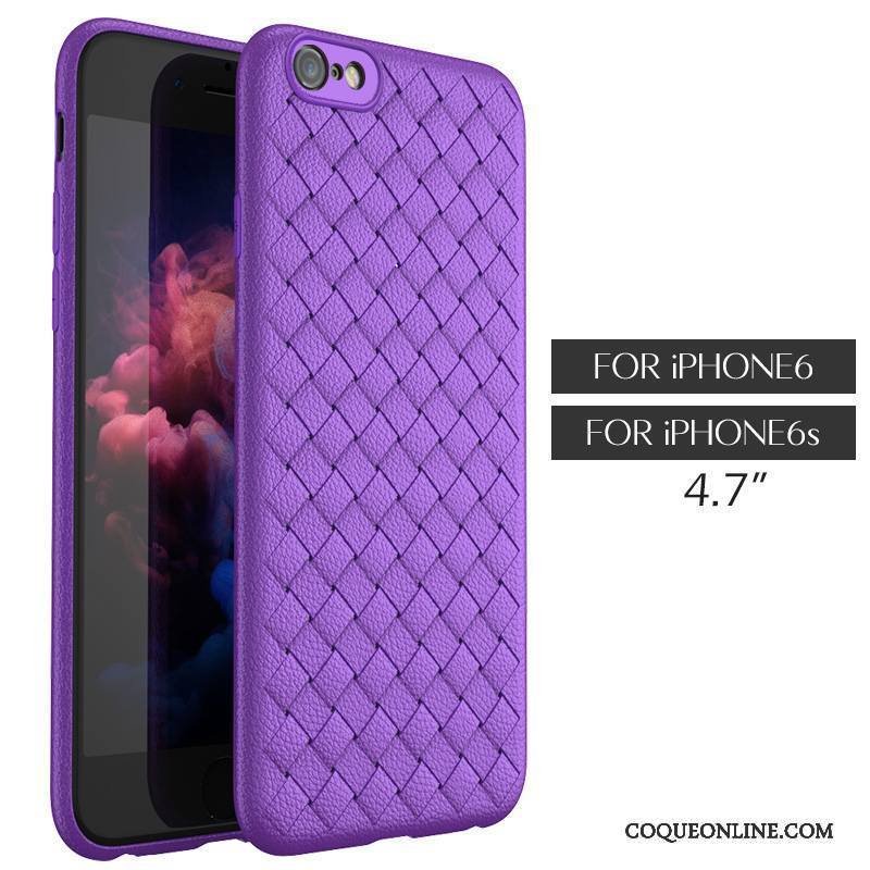 iPhone 6/6s Violet Tissage Fluide Doux Tendance Coque De Téléphone Étui Cuir