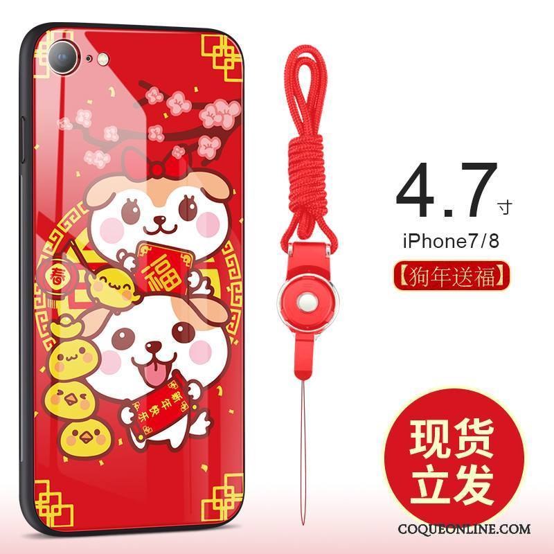 iPhone 7 Chiens Rouge Tout Compris Richesse Coque De Téléphone Chat Incassable