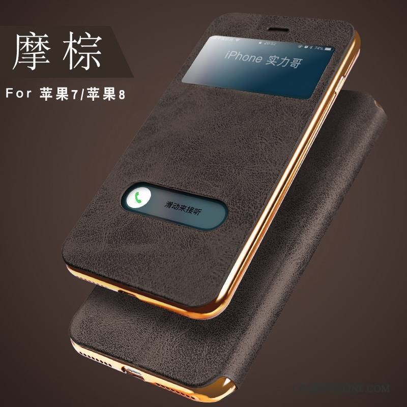 iPhone 7 Clamshell Incassable Étui Cuir Étui En Cuir Coque De Téléphone Tout Compris