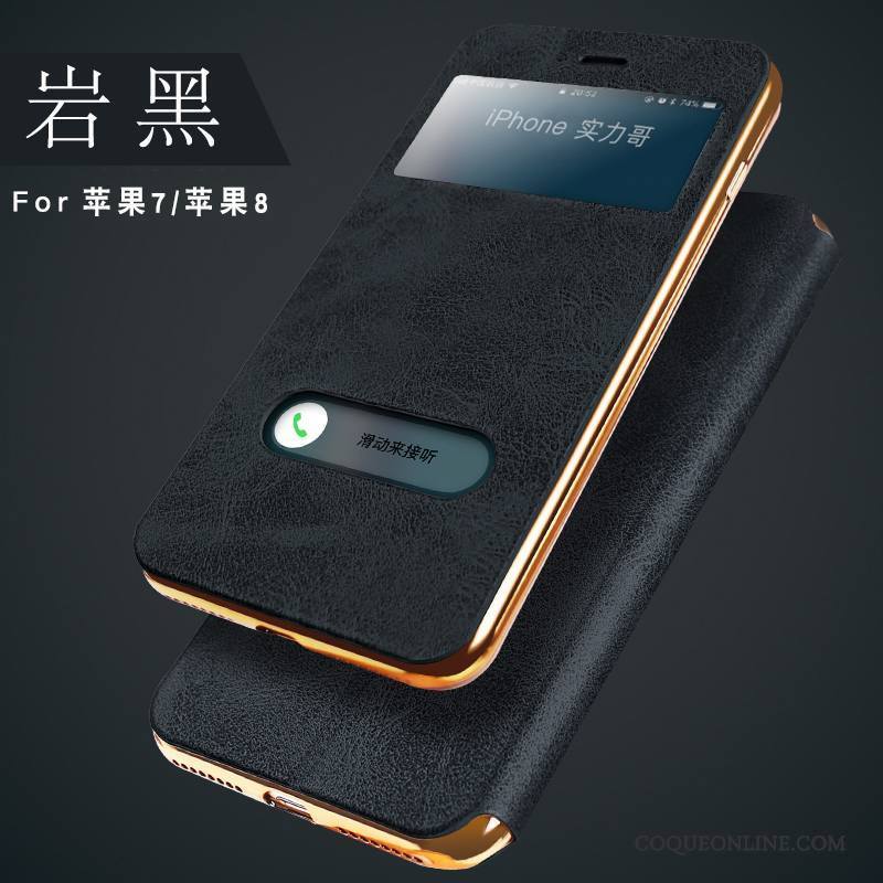 iPhone 7 Clamshell Incassable Étui Cuir Étui En Cuir Coque De Téléphone Tout Compris