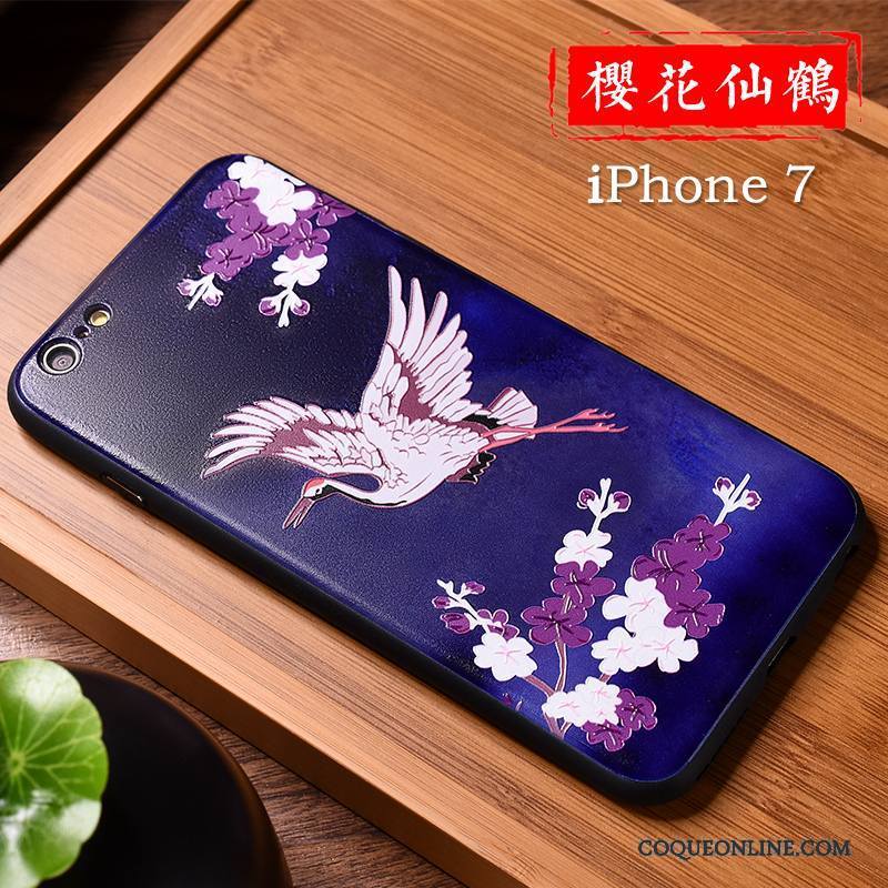 iPhone 7 Coque De Téléphone Amoureux Personnalité Créatif Marque De Tendance Style Chinois Violet