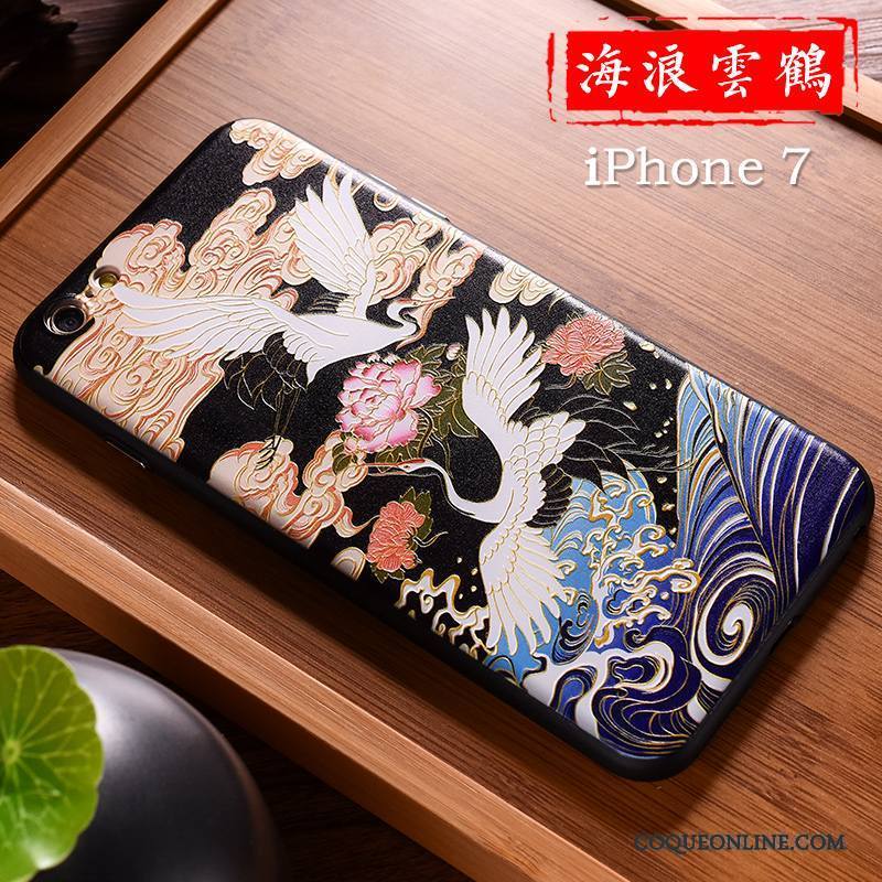 iPhone 7 Coque De Téléphone Amoureux Personnalité Créatif Marque De Tendance Style Chinois Violet