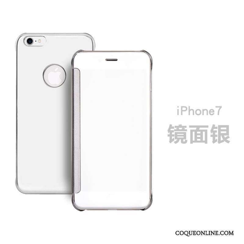 iPhone 7 Coque De Téléphone Clamshell Or Protection Étui En Cuir Miroir Dragon