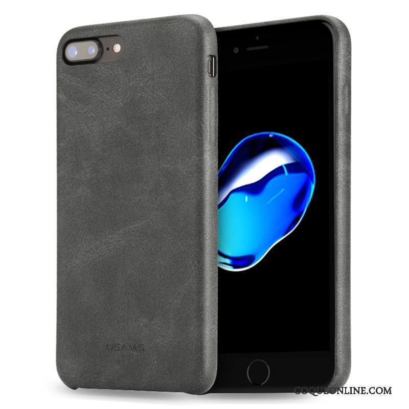 iPhone 7 Coque De Téléphone Gris Côté Fin Incassable Étui Téléphone Portable Simple