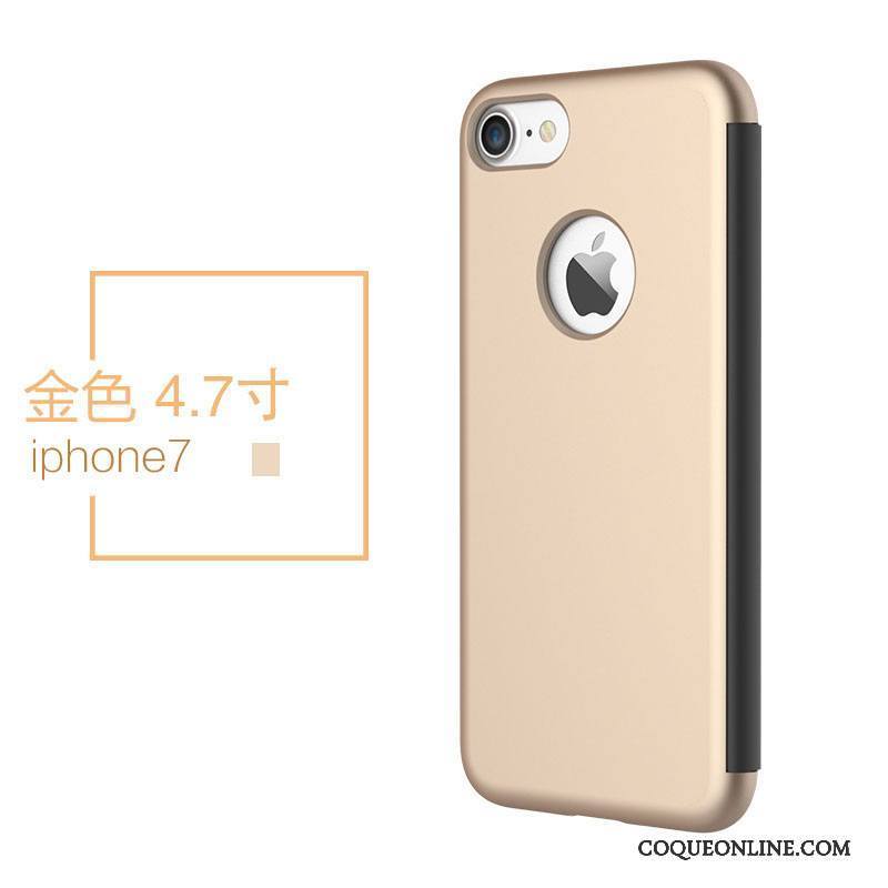 iPhone 7 Coque De Téléphone Housse Windows Or Protection Transparent Étui En Cuir