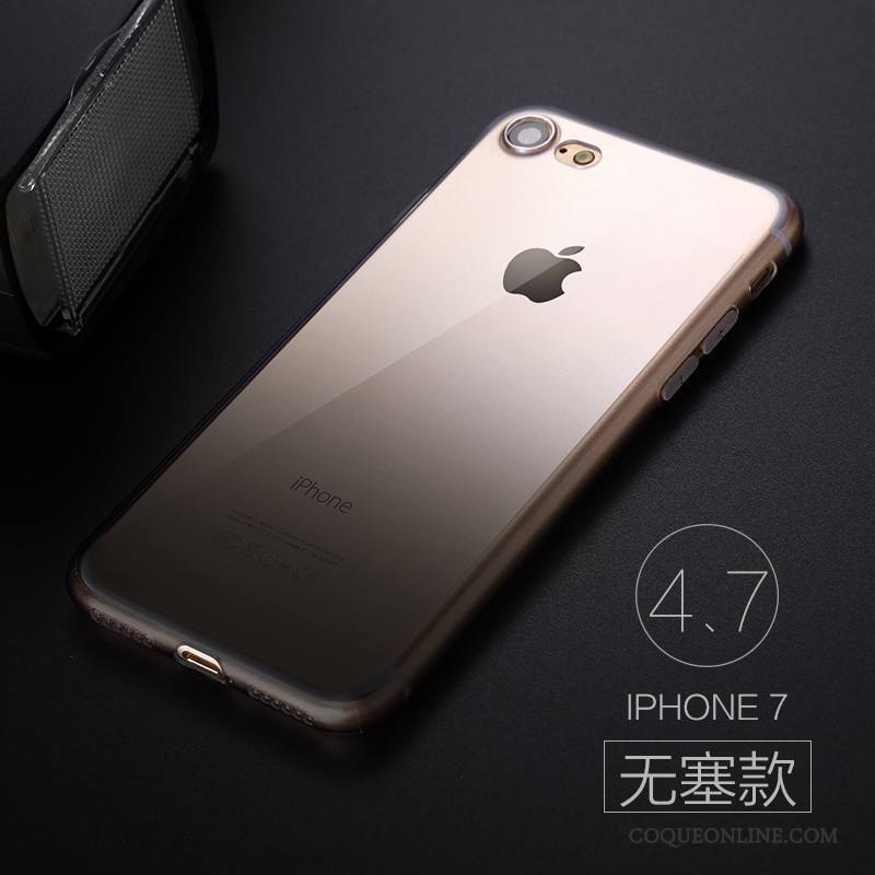 iPhone 7 Coque Dégradé Très Mince Tendance Fluide Doux Silicone Violet Étui