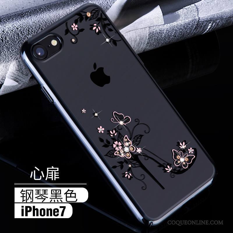 iPhone 7 Coque Marque De Tendance Nouveau Or Incassable Luxe Strass Étui