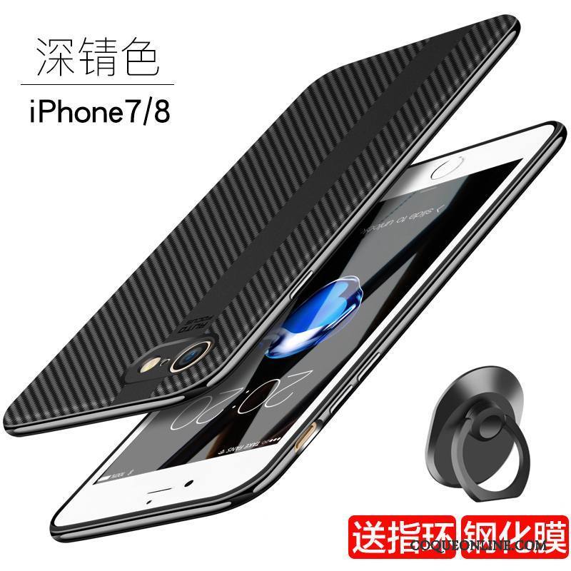 iPhone 7 Coque Or Noir Fluide Doux Rouge Très Mince Marque De Tendance Silicone