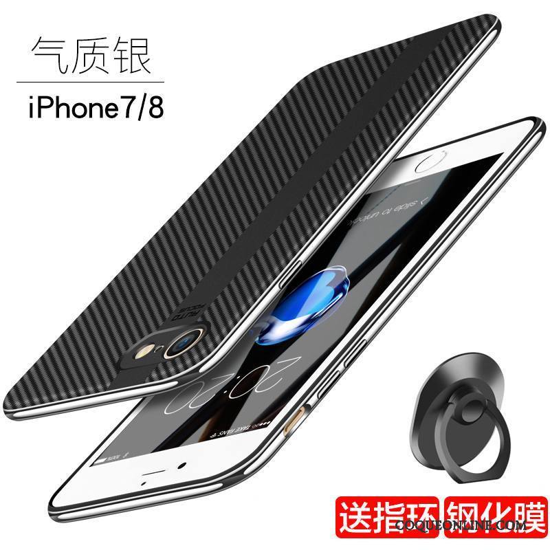 iPhone 7 Coque Or Noir Fluide Doux Rouge Très Mince Marque De Tendance Silicone