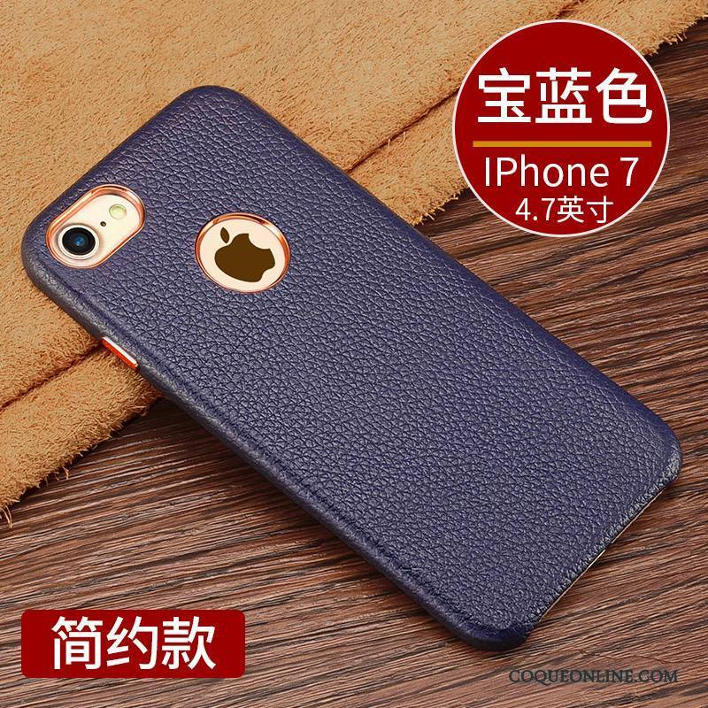 iPhone 7 Coque Étui En Cuir Cuir Véritable Nouveau Incassable Protection Business Luxe