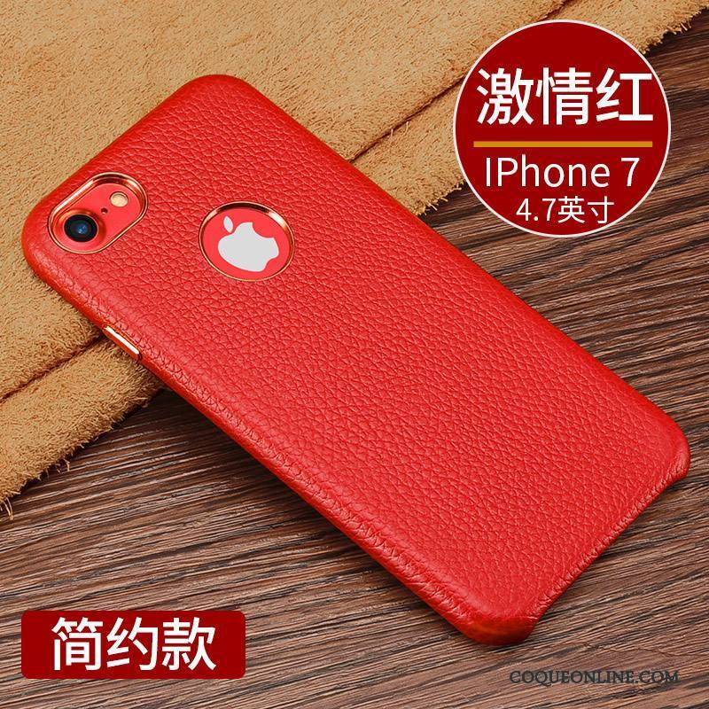 iPhone 7 Coque Étui En Cuir Cuir Véritable Nouveau Incassable Protection Business Luxe