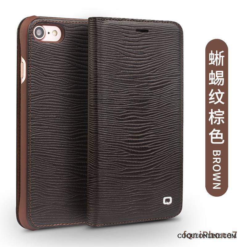 iPhone 7 Cuir Véritable Étui En Cuir Housse Téléphone Portable Business Coque De Téléphone Protection